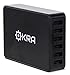 Okra USB Charging Station for Multiple Devices, 6 Port USB Wall Charger Charging Hub with Docking Station Organizer for Phone Tablet iPhone iPad (Black)