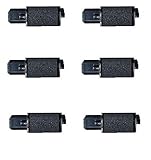 6 Pack Compatible Calculator Printer Nu-Kote NR40 IR40B IR-40 IR-30 Black Ink Roller Ribbon, Works For Adler Royal 225, 135DX, 435DX, 325CX, 500DX, Canon P1-DH, Sharp EA-770R, Canon CP16, PR40, VPR40