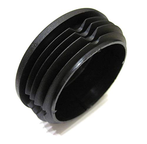 2pcs Pack: 3 Inch Round Black Plastic End Cap (for Hole Size from 2 11/16 to 2 7/8, incl. 2 3/4 inches), Cover for Steel Fence Post, Furniture Finishing Plug - Thumbnail 3