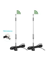 Bingfu - Antena TS9 externa de base magnética 4G LTE 7dBi (2 unidades) para Verizon AT&T T-Mobile Sprint Huawei Sierra Netgear ZTE Novatel 4G LTE MiFi Mobile WiFi Hotspot Router USB Modem Dongle Stick