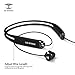 LEOPHILE EEL Wireless Neckband Headphones Sports IP67 Waterproof, Bluetooth 4.1 Stereo Headset with In-Ear Earbuds Earphones for RUNNING & WORKING - Black