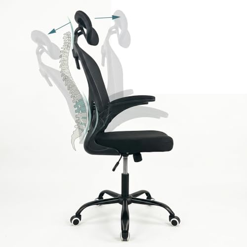 Silla de Oficina giratoria y basculante, Malla Negra