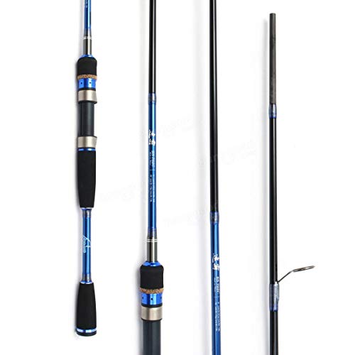 SUYING Angel Kombination, Angel Set Carbon-Faser-2 M ML Angelrute for Salzwasser Süßwasser Tipps Lure Fishing Rod 187g 2… – Bild 8