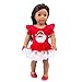 Wensltd Chirstmas Clothes Dress for 18 Inch American Girl Doll Accessory Girl Toy (Red)