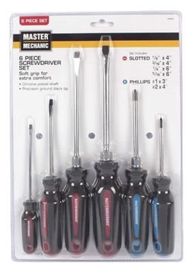 Click Here to See More Images hangzhou great star indust 164992 Master Mechanic, 6 Piece, Soft Grip Screwdriver Set