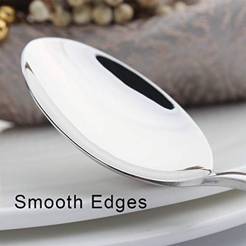 Dinner Spoon Set 12 Piece 18/8 Stainless Steel Silverware Flatware 7.3-inch Table Dessert Spoons Only Service for 12… - Image 5