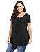 Women Plus Size Tunic Tops Short Sleeve Shirts Tees