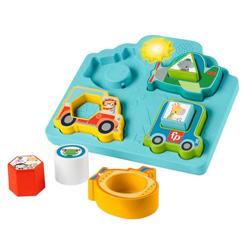 フィッシャープライス(fisher price) ぴかぴか光る 絵あわせ​知育パズル 赤ちゃん・幼児おもちゃ 知育・学習玩具 はめこみ・形合わせ 9ヵ月から カラフル HRP31