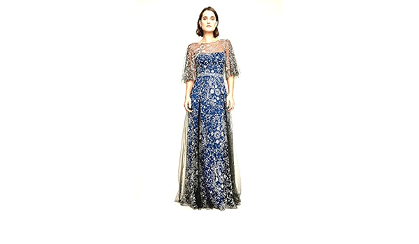 neptune metallic embroidered gown