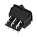 uxcell® AC 125V 250V/10A DPDT 6 Terminal 3 Position On-Off-On Boat Rocker Switch Black