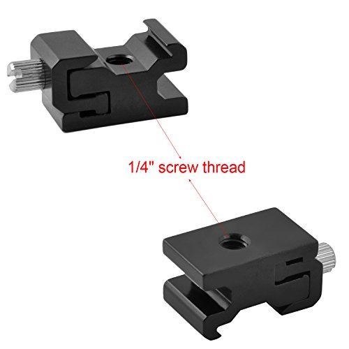 5 Pack Metal Hot Shoe Flash Stand Adapter with 1/4” Threaded for Stand Flash Lighting Bracket - Thumbnail 3