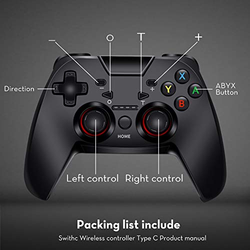 Wireless Controller for Nintendo Switch,Switch Pro Controller Switch Remote Controller Gamepad - Thumbnail 6