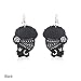DONGMING Fashion Female Portrait Earrings African Turban Shaped Drop Earrings Creative Hook Dangle Earrings for Women Girl Ear Jewelry Eardrop Gift,Black