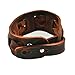 COOLLA Antique Men's Brown Leather Cuff Bracelet, Leather Wrist Band Wristband Handcrafted Jewelry SL2258