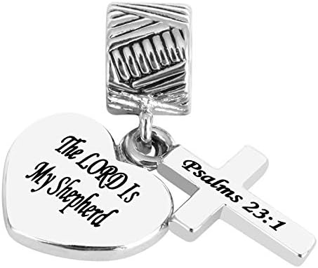 The Lord is My Shepherd Infinity Cross Necklace Bracelet Religious Jewelry Inspirational Gift