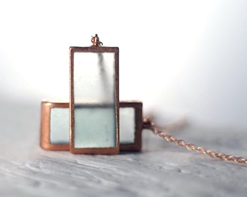 Recycled Cupcake Sauvignon Blanc Bottle Necklace - Copper Framed and Sea Glass Finish Pendant