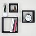 Ballucci Square Cube Floating Wall Shelf, Set of 3, Black