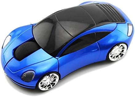 Yosenn 2.4 Ghz Sports Car Shape Wireless Optical Mouse Gaming Mouse with USB Reciver for PC Laptop Macbook (blue)