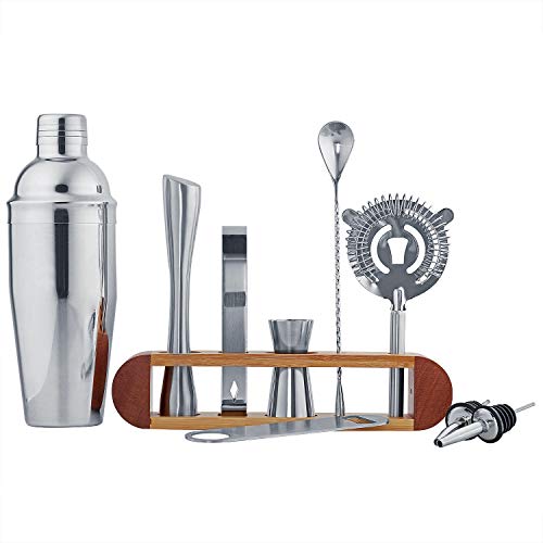 Cocktail-Shaker Barkeeper-Set mit Ständer, 11-teiliges Bar-Werkzeug-Set Cocktail-Set Perfektes Barkeeper-Set für zu… – Bild 7