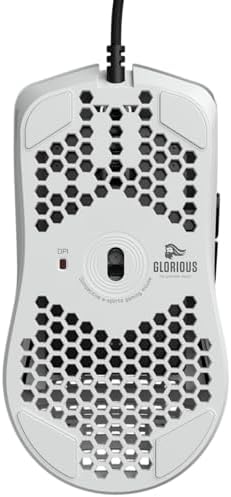 Gaming Model O- (Piccolo) Mouse da Gaming Compact Wired - Superleggero 58 g, a Nido D'ape, RGB, sensore Pixart 3360, ambidestro, Omron Switches - Bianco Opaco