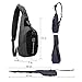 Peicees Waterproof Sling Bag Crossbody Chest Pack one shoulder backpack Sport Outdoor for Men and Women Teen Boys and Girls Black