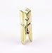 Yueton 50pcs Mini Plastic Clothespins Clip, Clothesline Utility Clips (Golden)