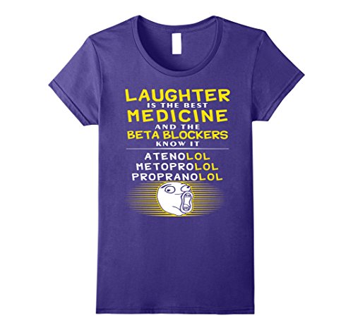 Womens Laughter Is The Best Medicine Medium Purple