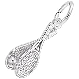 Rembrandt Charms, Tennis Racquet.925 Sterling Silver