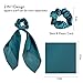Souarts 8/12PCS Hair Scarf Ponytail for Women Satin Elastic Bow Hair Scarf Scrunchies Hair Bands Hair Scrunchy Ties Hair Accessories for Women Girls (12 PCS-Solid Color)