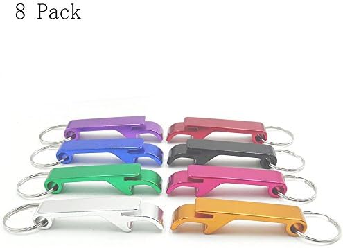 Dotop Pocket Aluminum Metal Split Key Ring Chain Keychain Claw Bar Soda Beverage Beer Bottle Opener Wedding Party Favor Gift Set Box 8 Pieces