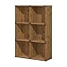 Bush Furniture kathy ireland Home Ironworks 6 Cube Bookcase, Vintage Golden Pine