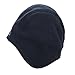 F Flammi 2 Pack Men’s Warm Fleece Earflap Hat Winter Skull Cap Beanie with Ear Covers (Black+Dark Blue)
