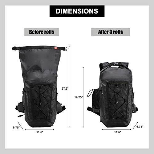 MIER Waterproof Dry Backpack Roll Top Lightweight Dry Bag for Water