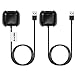 Zacro Fitbit Versa Charger, 2pcs Replacement Charger USB Charging Cable for Fitbit Versa, 3.3ft/100cm Charging Cable Dock for Fitbit Versa Smartwatch-Black