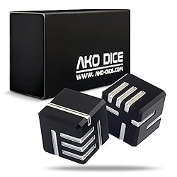 AKO DICE I - Black - Custom Metal dice Version 1 by