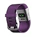 Wizvv Compatible Bands Replacement for Fitbit Surge, with Metal Buckle Fitness Wristband Strap Women Men Large Small (Purple,Small)