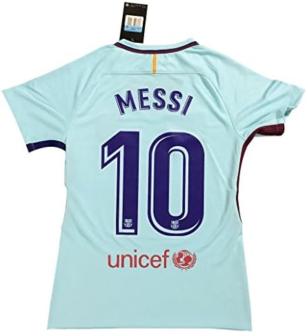 VVBSoccerStore New #10 Messi 2017/2018 Women's Barcelona Away Jersey (Small)