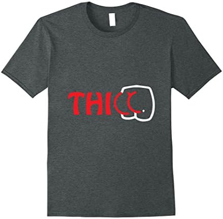 Mens Thicc: Buttock Gag T-shirt XL Dark Heather