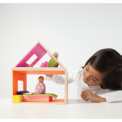 Manhattan Toy MiO Sleeping + 2 People Modular Wooden Building Set