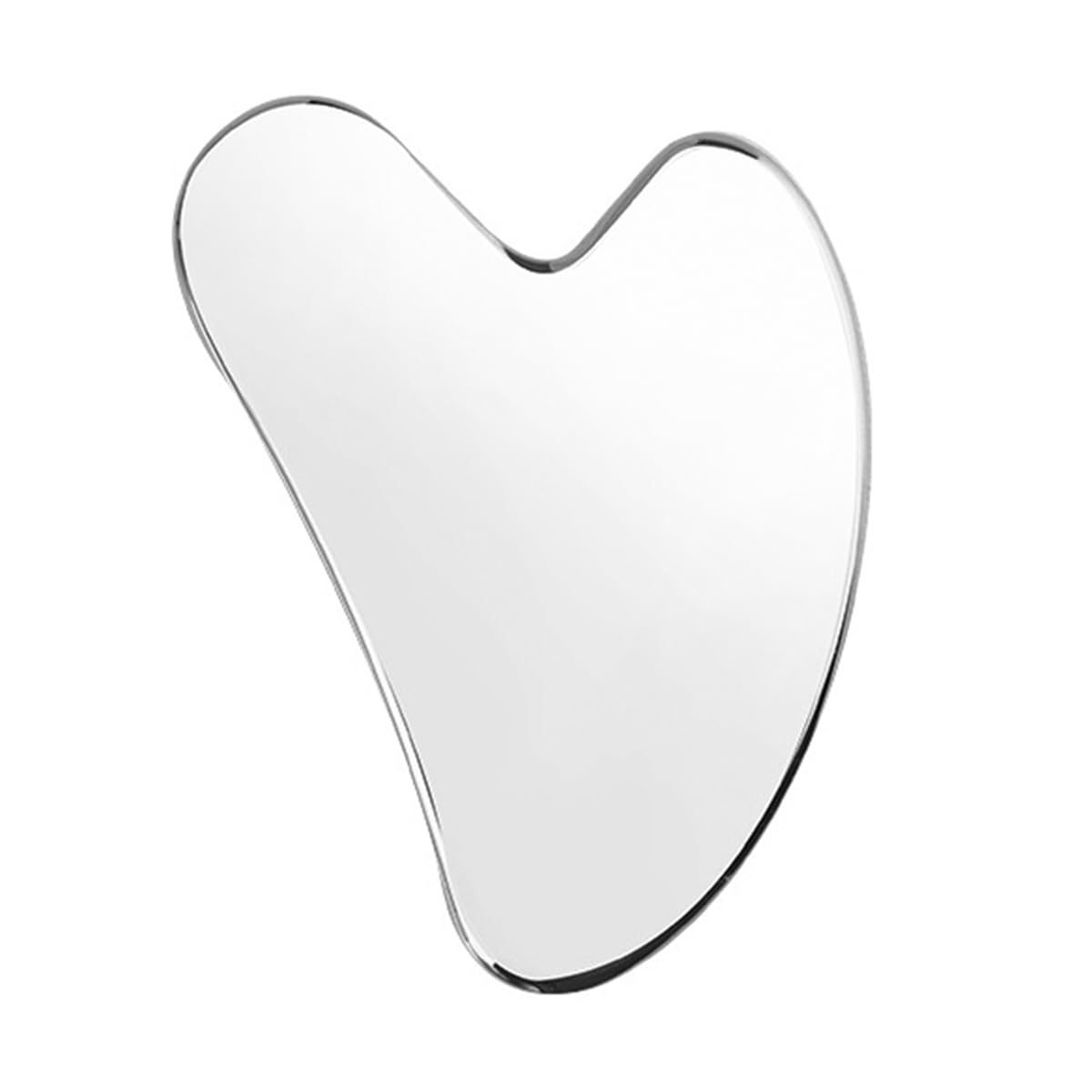 VOANZO Stainless Steel Gua Sha Tool Face Massage Tool for Slimmer Face and Contouring Heart Shaped- Sliver