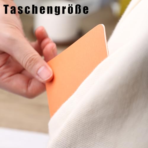 Koogel 40 Stück Kleine Blanko Notizbücher, A6 Notizbuch Journal Tagebuch Notizblöcke Schulhefte 14cm x 9cm Notizbücher mit Kraftpapier-Einband 20 Farben