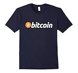 Mens Premium Quality Bitcoin T-Shirt for Mens Large Navy