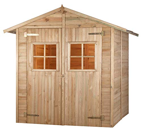 Madeira Abri de Jardin en Bois COMBLOUX traité Autoclave 3,8 m2-12 mm