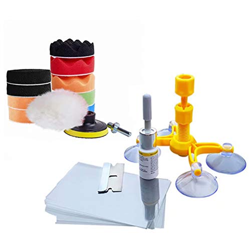 Jpettie Windshield Repair Kit Car Polish Tool Cracked Glass Repair 3" Car Wax Sponge 12PCS - Thumbnail 6