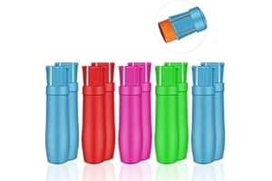 Liitrton 10 PCS Sidewalk Chalk Holder Plastic Chalk Holders for Kids Adjustable Colored Railroad Chalk Clip Holder for Home Office and School(Random Color)