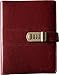A5 Wine Red Binder Journal With Combination Lock ( Binder Diary With Combination Lock), Size: 23cm X 17cm. PU Leather Combination Lock Journal, notebook, notepad
