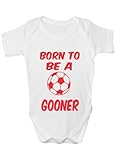 print4u Born to Be A Gooner/Arsenal ~Baby Onesie Size 0-18 months 0-3 white