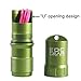 Cevinee Waterproof EDC Keychain Capsule Tube, Solid Small Essentials Stocking Container/Seal Bottle/Match Case/Dry Box/Pill Fob - Army Green