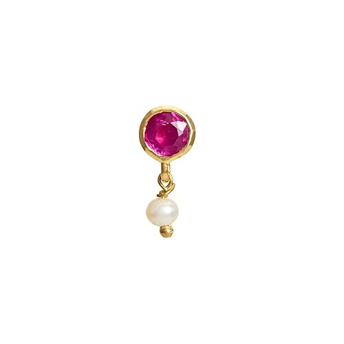 22k (916) Yellow Gold and Ruby Nose Pin