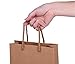 Paper Bags with Handles Bulk [400 Bags] 6.25x3.5x8. Ideal for Shopping, Packaging, Retail, Party, Craft, Gifts, Wedding, Recycled, Business, Goody and Merchandise Bag (Brown)